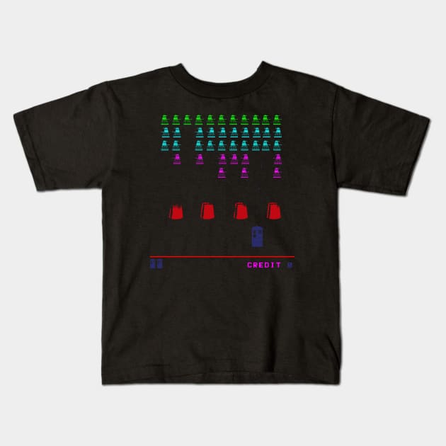 Time and Space Invaders Kids T-Shirt by JakeSmith